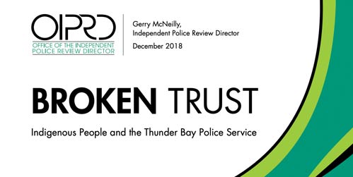 Screenshot of the OIPRD Broken Trust Report